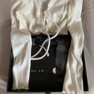 Are you am I Aelin cardigan ivory xs